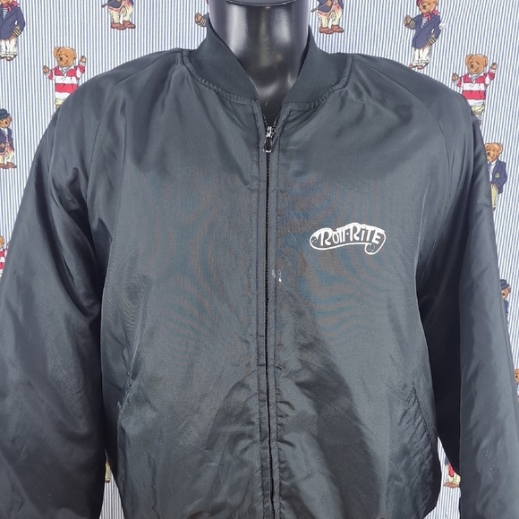 BMR Sports wear black & white spell out quilt lined 2XL full snap trucker jacket - Picture 2 of 8